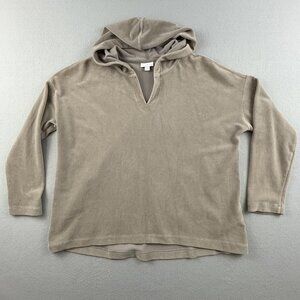 J Jill Hoodie Pullover Womens‎ Large Petite Corduroy V Neck Long Sleeve Relaxed